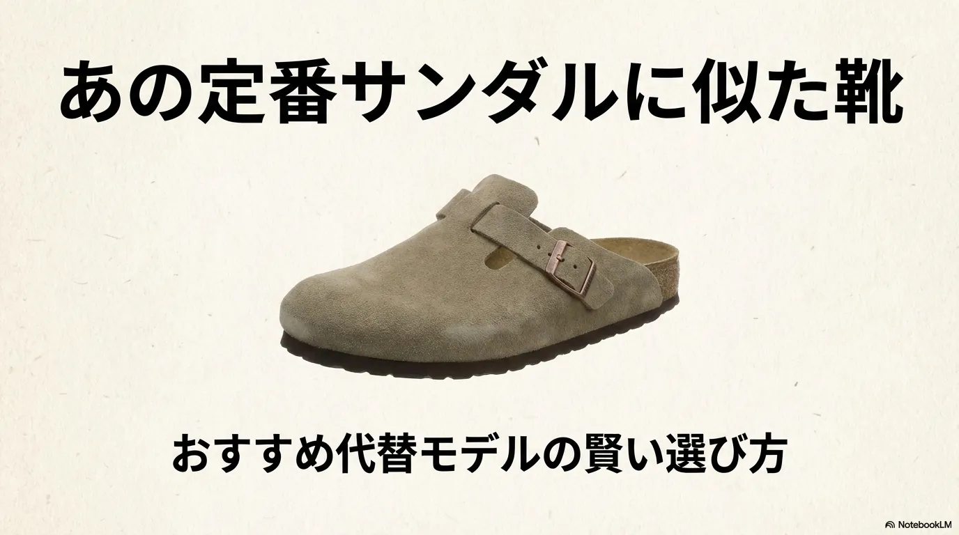 ビルケンシュトックのボストンに似てる靴とおすすめ代替モデルの賢い選び方を解説した表紙スライド