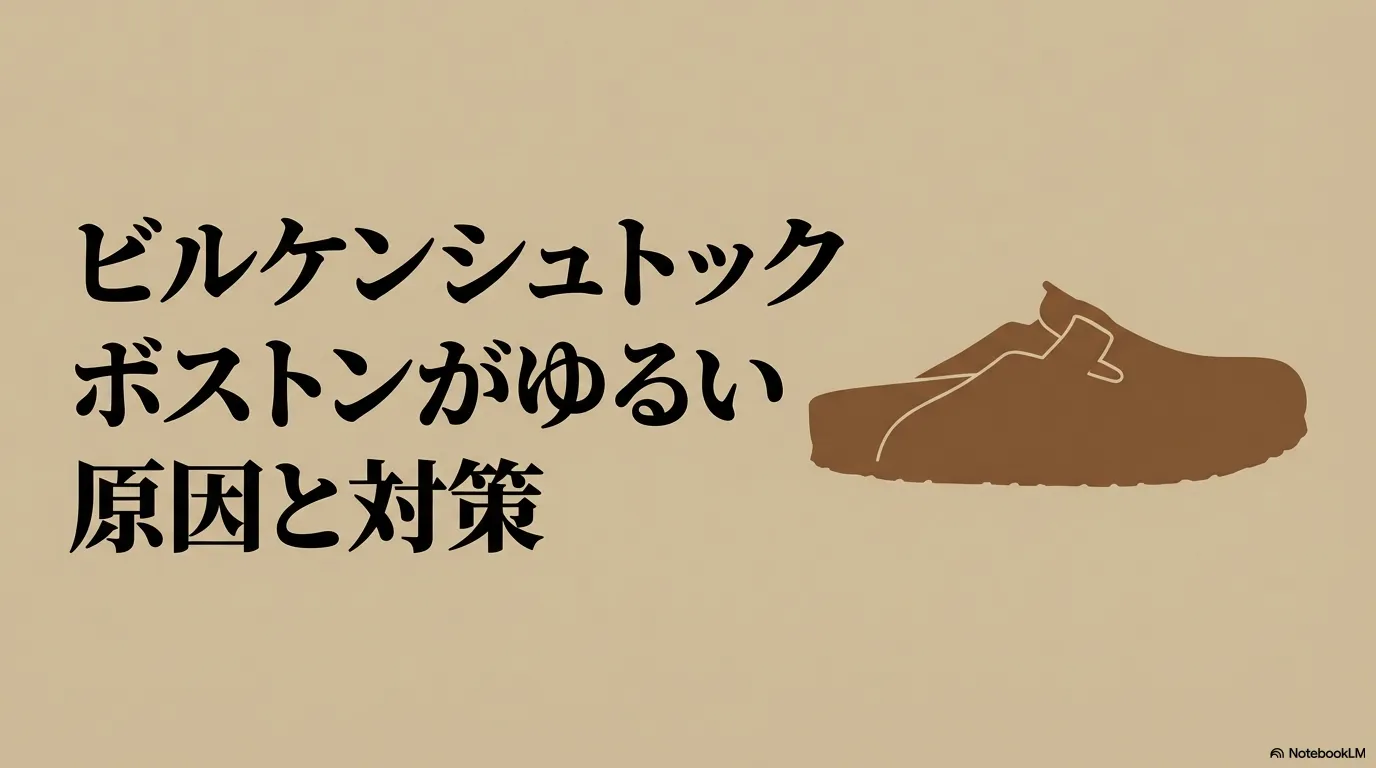 ビルケンシュトックのボストンがゆるい原因と対策を解説したガイドのタイトル画像