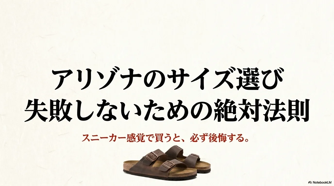 ビルケンシュトックのアリゾナのサイズ選び、失敗しないための絶対法則