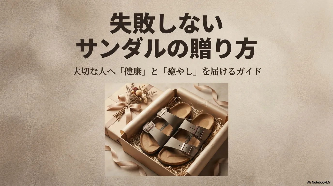 箱に入ったビルケンシュトックのサンダル。大切な人へ健康と癒やしを届けるガイド