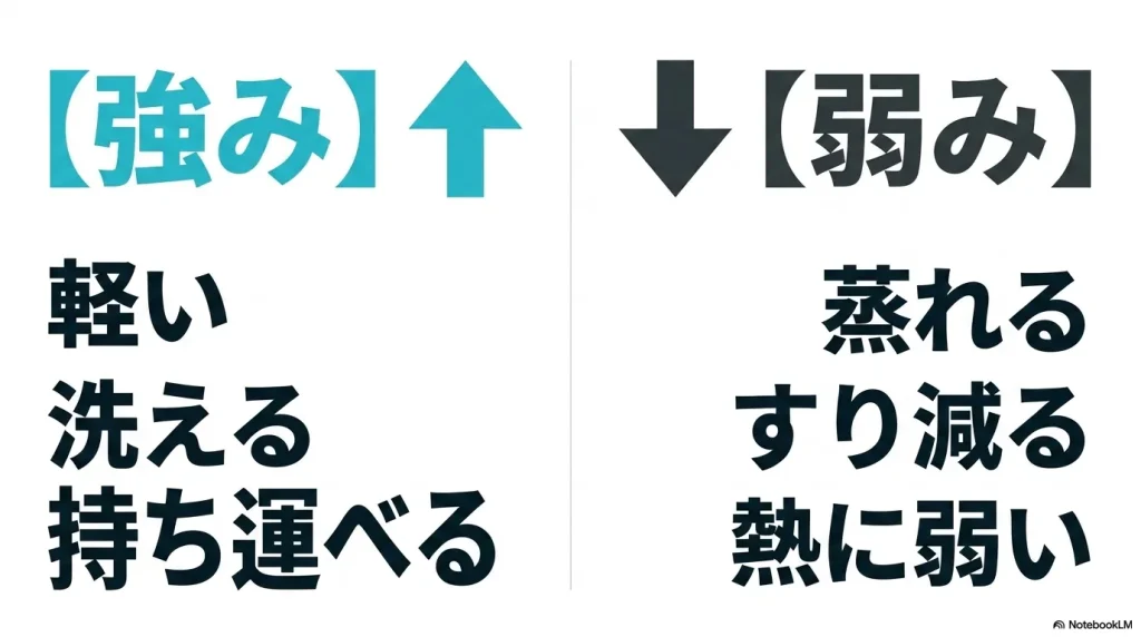 ビルケンシュトックEVAのメリットとデメリット。強みは軽く洗えること、弱みは蒸れやすさと熱への弱さ。