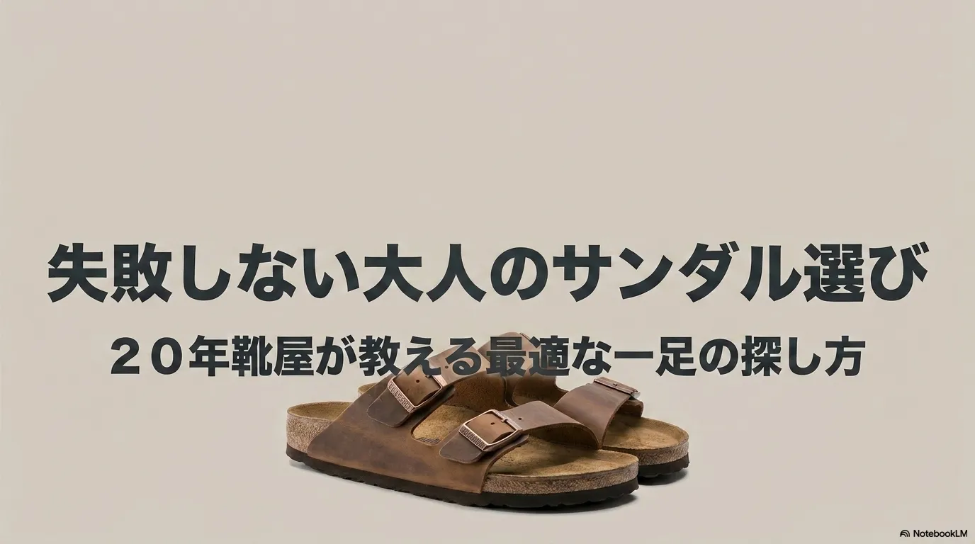 失敗しない大人のサンダル選び 20年靴屋が教える最適な一足の探し方