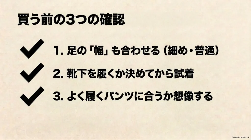 ビルケンシュトックKyotoを買う前に確認すべき足の幅や靴下の有無などの3つのポイント