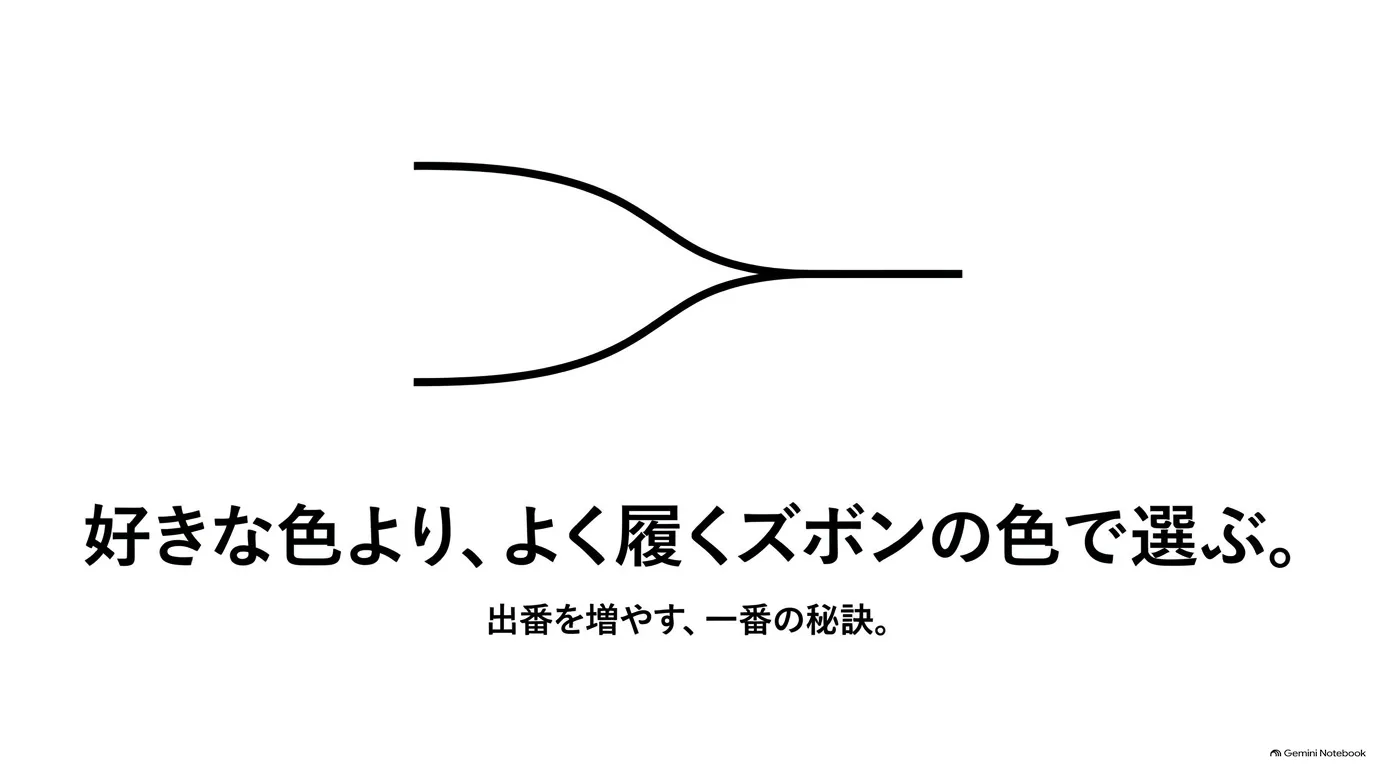 好きな色よりよく履くズボンの色に合わせてギゼを選ぶと出番が増えるという秘訣。