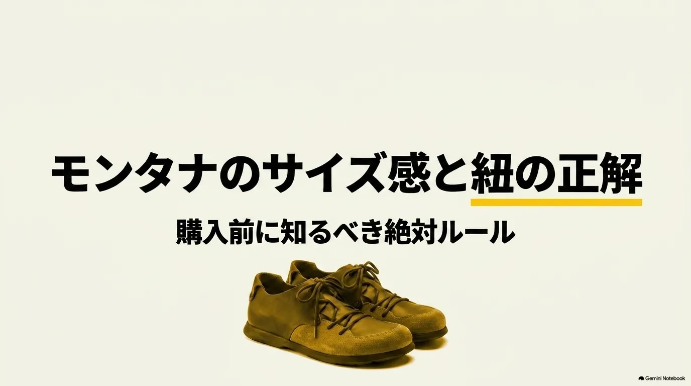 モンタナのサイズ感と紐の正解｜購入前に知るべき比較ポイント